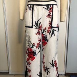 Floral Print Straight Pants